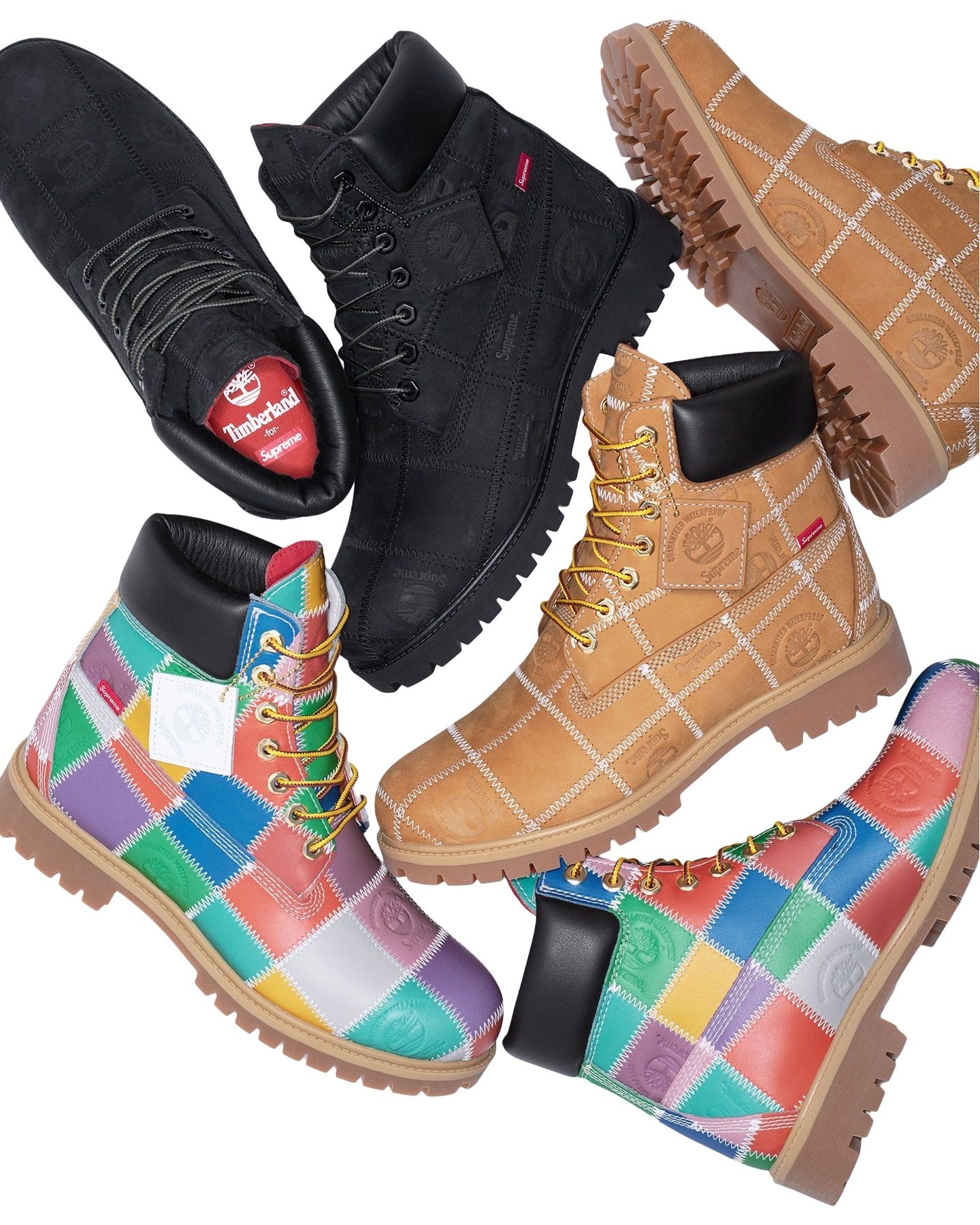 Supreme®/Timberland® Patchwork 6" Premium Waterproof Boot